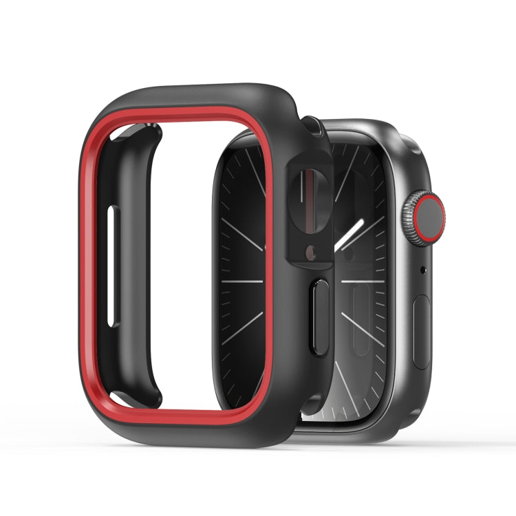 For Apple Watch 9 / 8 / 7 45mm DUX DUCIS Bamo Series Hollow PC + TPU Watch Protective Case(Black+Red) - Watch Cases by DUX DUCIS | Online Shopping UK | buy2fix