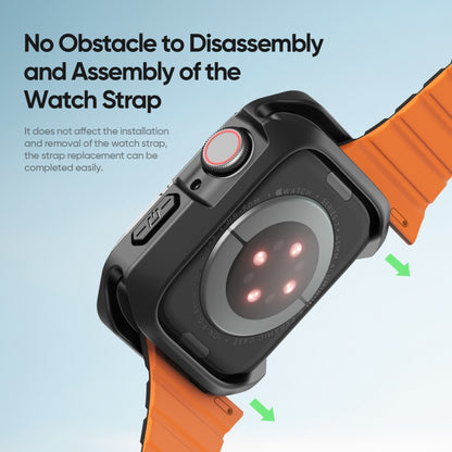 For Apple Watch 9 / 8 / 7 41mm DUX DUCIS Tamo Series Hollow PC + TPU Watch Protective Case(Transparent Black) - Watch Cases by DUX DUCIS | Online Shopping UK | buy2fix
