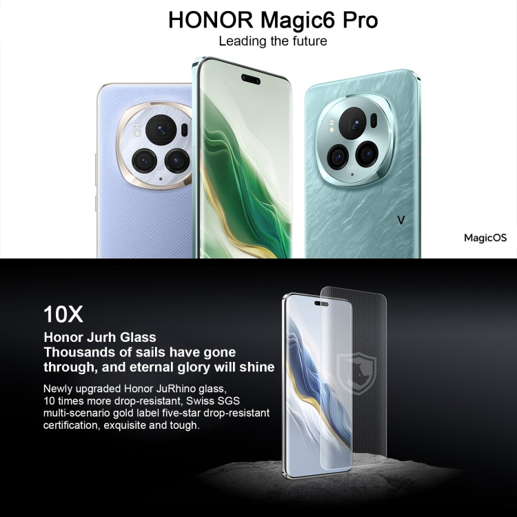 Honor Magic6 Pro, 12GB+256GB,  6.8 inch Magic OS 8.0 Snapdragon 8 Gen 3 Octa Core up to 3.3GHz, Network: 5G, OTG, NFC, Support Google Play(Blue) - Honor by Huawei | Online Shopping UK | buy2fix
