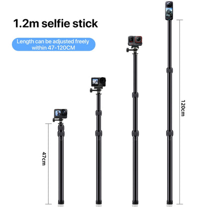 2 x Dual-heads Crab 1 x Single Heads Motorcycle Clamps Handlebar Fixed Mount 3-stage Telescopic Selfie Stick - Holder by buy2fix | Online Shopping UK | buy2fix