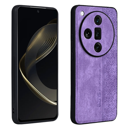 For OPPO Find X7 Ultra AZNS 3D Embossed Skin Feel Phone Case(Purple) - Find X7 Ultra Cases by AZNS | Online Shopping UK | buy2fix