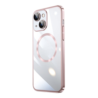 For iPhone 15 Plus Magsafe Magnetic Electroplated PC Phone Case(Pink) - iPhone 15 Plus Cases by buy2fix | Online Shopping UK | buy2fix