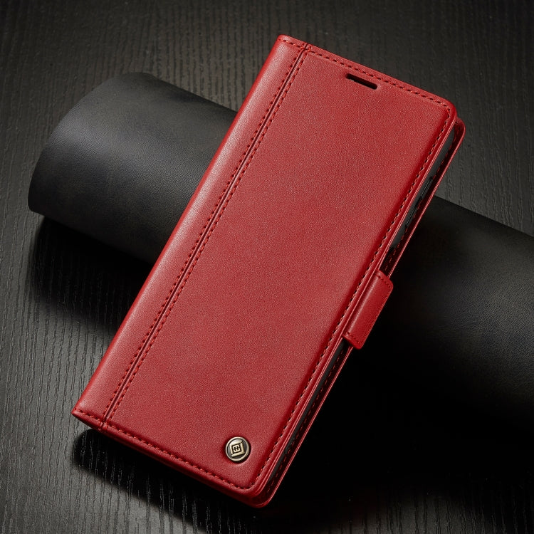 For Samsung Galaxy S24 LC.IMEEKE Skin-friendly Card Slots Leather Phone Case(Red) - Galaxy S24 5G Cases by LC.IMEEKE | Online Shopping UK | buy2fix