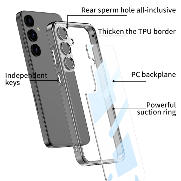 For Samsung Galaxy S24+ 5G GKK Space Frame Transparent PC + TPU Phone Case(Transparent Black) - Galaxy S24+ 5G Cases by GKK | Online Shopping UK | buy2fix