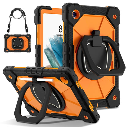 For Samsung Galaxy Tab A8 10.5 2021 Contrast Color Robot Silicone Hybrid PC Tablet Case(Black Orange) - Other Galaxy Tab PC by buy2fix | Online Shopping UK | buy2fix