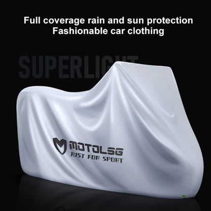 MOTOLSG Motorcycle Waterproof Sunproof Dustproof Thickening Cover, Size:XXXL(Silver) - Raincoat by MOTOLSG | Online Shopping UK | buy2fix