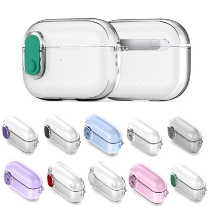 For AirPods 1/2 DUX DUCIS PECK Series Split Transparent Carbon Fiber Earphone Case(Blue) - For AirPods 1/2 by DUX DUCIS | Online Shopping UK | buy2fix