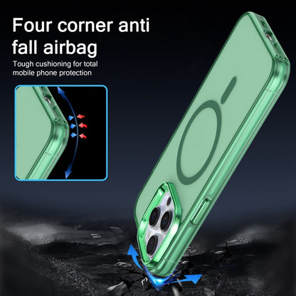For iPhone 14 Pro Electroplated IMD Magsafe PC Hybrid TPU Phone Case(Green) - iPhone 14 Pro Cases by buy2fix | Online Shopping UK | buy2fix