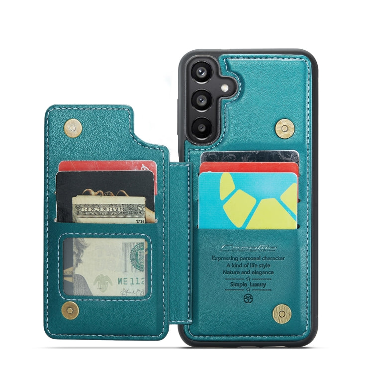 For Samsung Galaxy A15 CaseMe C22 Litchi Texture RFID Anti-theft Leather Phone Case(Green) - Galaxy Phone Cases by CaseMe | Online Shopping UK | buy2fix