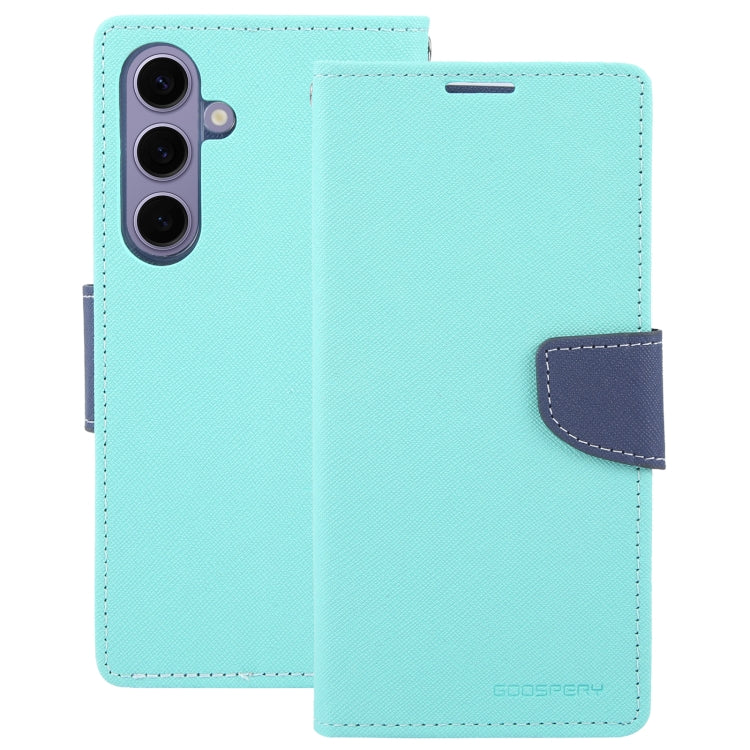 For Samsung Galaxy S24+ 5G GOOSPERY FANCY DIARY Cross Texture Leather Phone Case(Mint Green) - Galaxy S24+ 5G Cases by GOOSPERY | Online Shopping UK | buy2fix