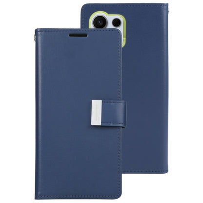 For Samsung Galaxy S24 Ultra 5G GOOSPERY RICH DIARY Crazy Horse Texture Leather Phone Case(Blue) - Galaxy S24 Ultra 5G Cases by GOOSPERY | Online Shopping UK | buy2fix