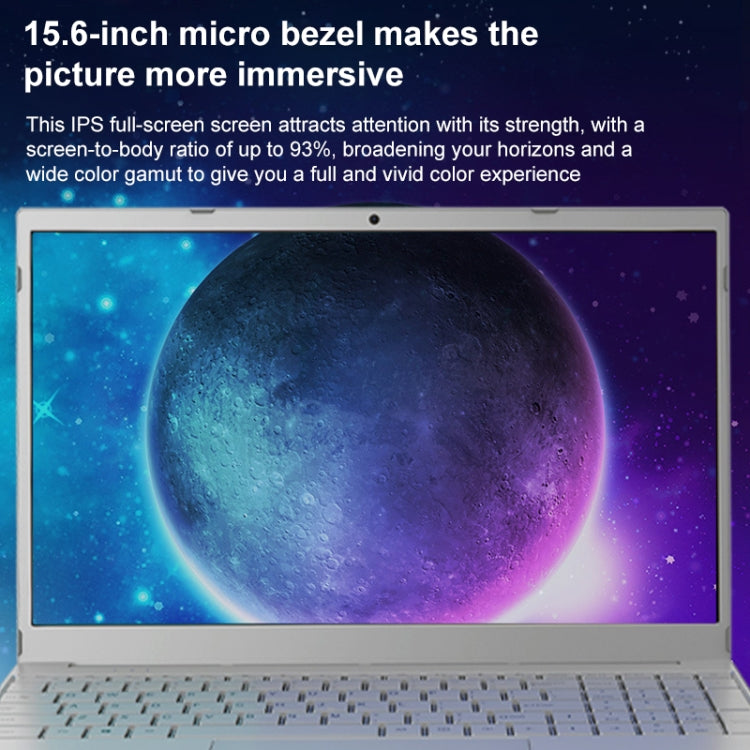 V8 15.6 inch Ultrathin Laptop, 32GB+128GB, Windows 10 Intel Processor N95 Quad Core(Silver) - Others by buy2fix | Online Shopping UK | buy2fix