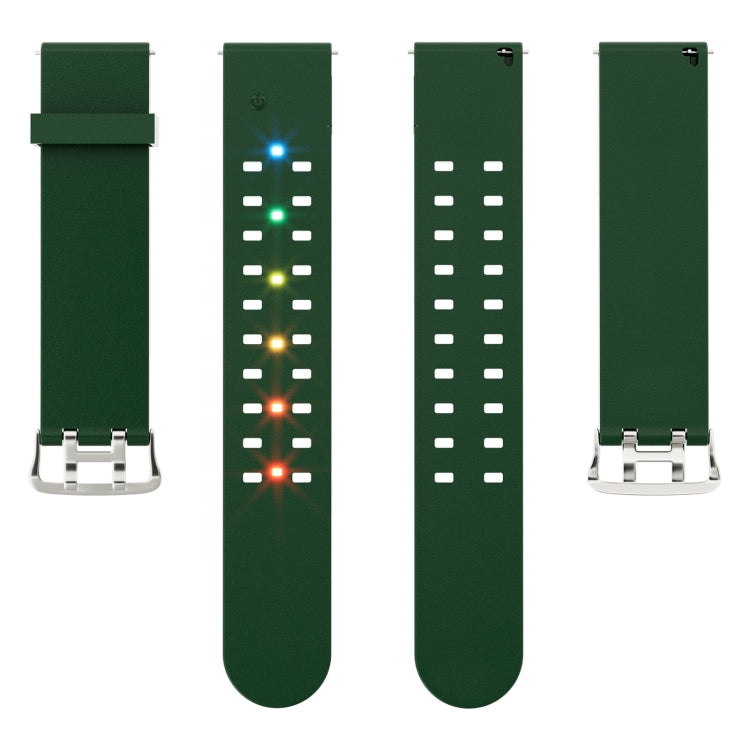 For Apple Watch SE 2023 40mm Luminous Colorful Light Silicone Watch Band(Green) - Watch Bands by buy2fix | Online Shopping UK | buy2fix