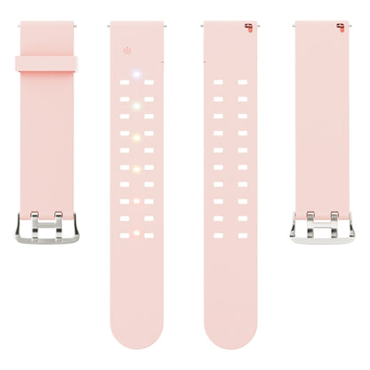 For Apple Watch Series 5 40mm Luminous Colorful Light Silicone Watch Band(Pink) - Watch Bands by buy2fix | Online Shopping UK | buy2fix