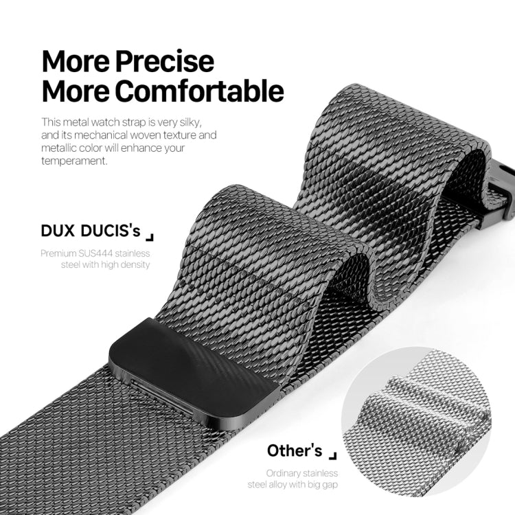 For Apple Watch SE 2023 44mm DUX DUCIS Milanese Pro Series Stainless Steel Watch Band(Black) - Watch Bands by DUX DUCIS | Online Shopping UK | buy2fix