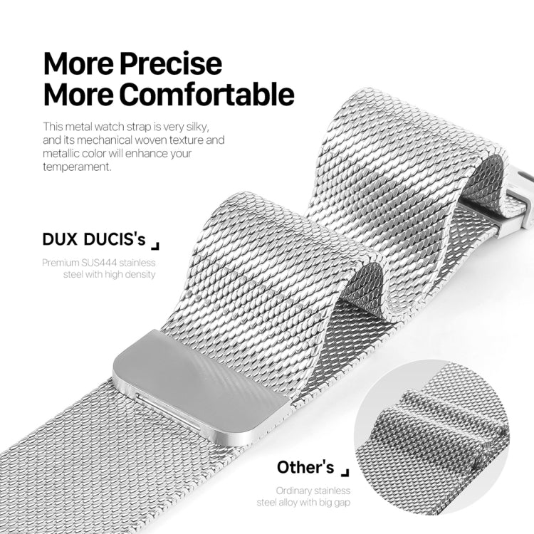 For Apple Watch SE 2023 44mm DUX DUCIS Milanese Pro Series Stainless Steel Watch Band(Silver) - Watch Bands by DUX DUCIS | Online Shopping UK | buy2fix