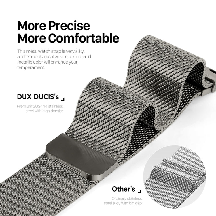 For Apple Watch Series 7 41mm DUX DUCIS Milanese Pro Series Stainless Steel Watch Band(Graphite) - Watch Bands by DUX DUCIS | Online Shopping UK | buy2fix