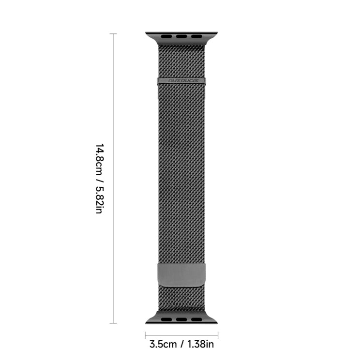 For Apple Watch Series 4 40mm DUX DUCIS Milanese Pro Series Stainless Steel Watch Band(Black) - Watch Bands by DUX DUCIS | Online Shopping UK | buy2fix