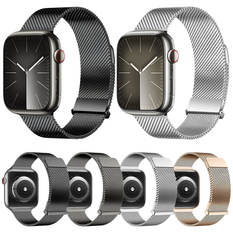 For Apple Watch Series 8 45mm DUX DUCIS Milanese Pro Series Stainless Steel Watch Band(Silver) - Watch Bands by DUX DUCIS | Online Shopping UK | buy2fix