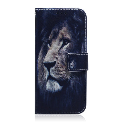 For Google Pixel 9 Pro Coloured Drawing Flip Leather Phone Case(Lion) - Google Cases by buy2fix | Online Shopping UK | buy2fix