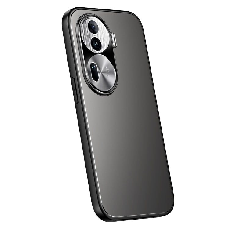 For OPPO Reno11 Pro Global R-JUST RJ-61 Electroplating Frosted TPU + PC Phone Case(Grey) - Reno11 Pro Cases by R-JUST | Online Shopping UK | buy2fix