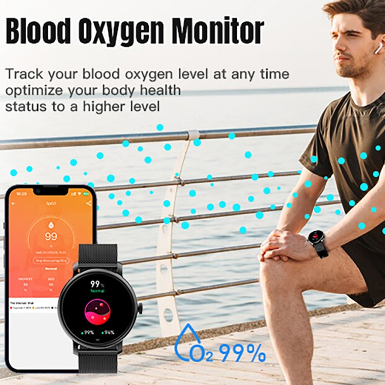 LEMFO LF35 1.43 inch AMOLED Round Screen Silicone Strap Smart Watch Supports Blood Oxygen Detection(Gold) - Smart Watches by LEMFO | Online Shopping UK | buy2fix
