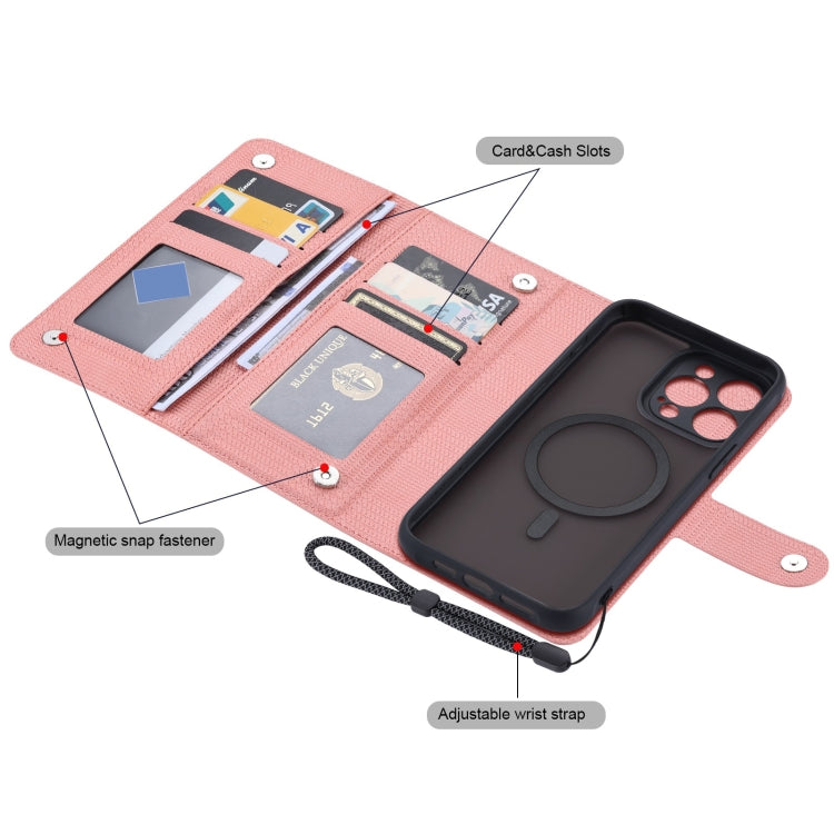 For iPhone 13 Pro Max ViLi GHA Series Shockproof MagSafe RFID Leather Attraction Horizontal Flip Phone Case(Pink) - iPhone 13 Pro Max Cases by ViLi | Online Shopping UK | buy2fix