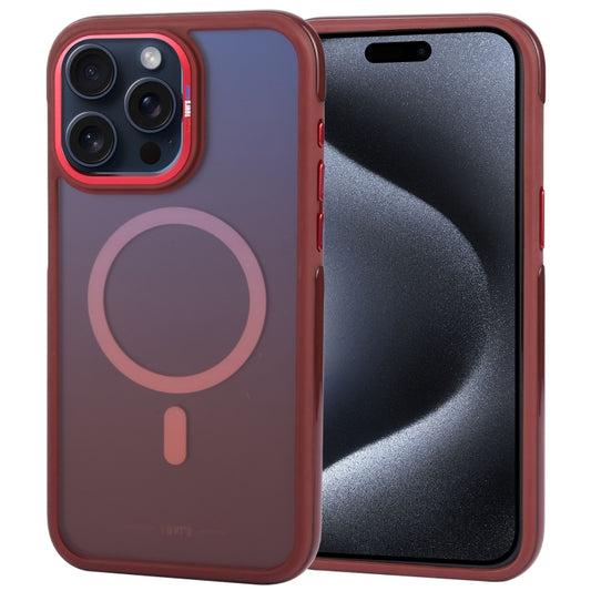 For iPhone 15 Pro Max TGVIS Vigor Series Airbag MagSafe Magnetic Phone Case(Gradient Red) - iPhone 15 Pro Max Cases by TGVIS | Online Shopping UK | buy2fix
