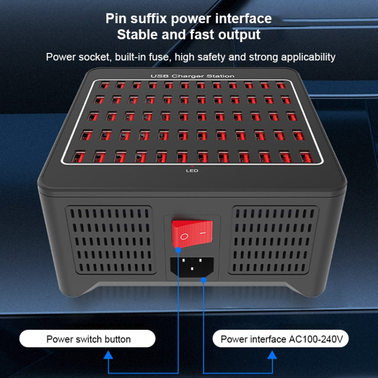 YFY-A78 300W 60 Ports USB Smart Charging Station(US Plug) - Multifunction Charger by buy2fix | Online Shopping UK | buy2fix