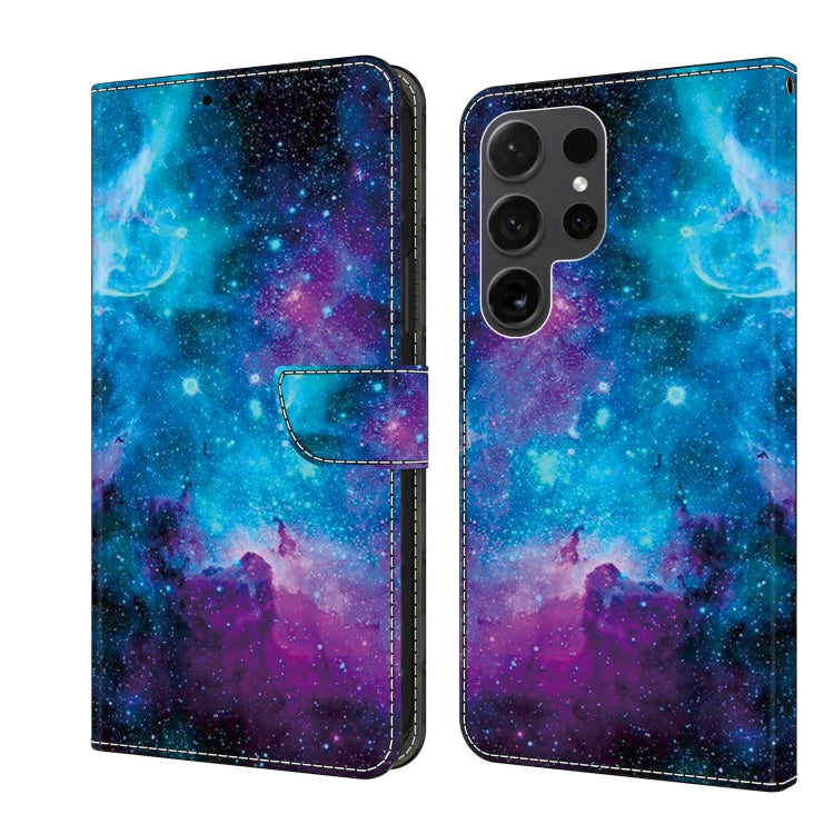 For Samsung Galaxy S23 Ultra 5G Crystal Painted Leather Phone case(Starry Sky) - Galaxy S23 Ultra 5G Cases by buy2fix | Online Shopping UK | buy2fix