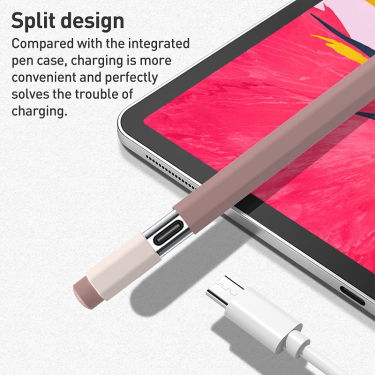 For Apple Pencil USB-C Pencil Style Liquid Silicone Stylus Case(Pink) - Pencil Accessories by buy2fix | Online Shopping UK | buy2fix