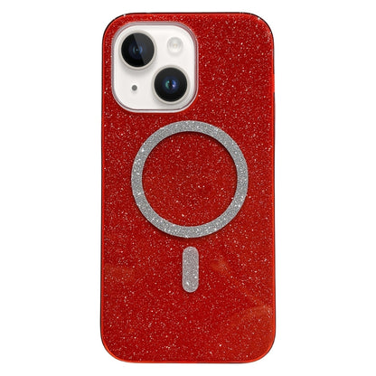 For iPhone 13 Glitter MagSafe Magnetic TPU Phone Case(Red) - iPhone 13 Cases by buy2fix | Online Shopping UK | buy2fix