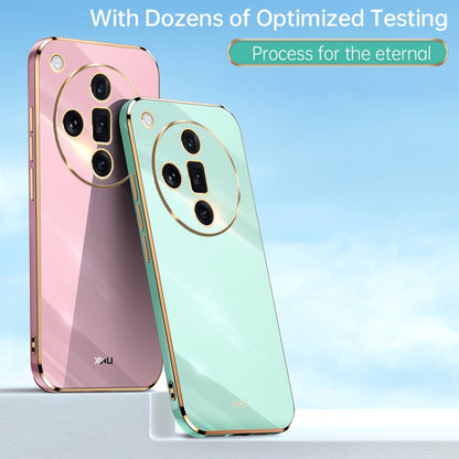 For OPPO Find X7 5G XINLI Straight Edge 6D Electroplate TPU Phone Case(Pink) - OPPO Cases by XINLI | Online Shopping UK | buy2fix