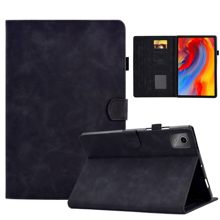 For Lenovo Tab M11 / Xiaoxin Pad 11 2024 Smile Embossed Smart Leather Tablet Case(Black) - Lenovo by buy2fix | Online Shopping UK | buy2fix