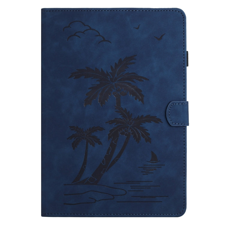 For Lenovo Tab M11/Xiaoxin Pad 11 2024 Coconut Tree Embossed Smart Leather Tablet Case(Blue) - Lenovo by buy2fix | Online Shopping UK | buy2fix