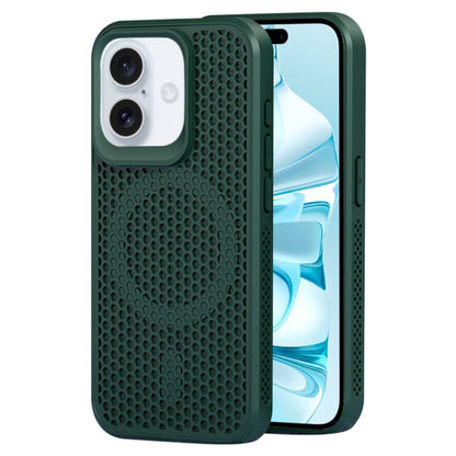 For iPhone 16 Plus MagSafe Magnetic Heat Dissipation Phone Case(Dark Green) - iPhone 16 Plus Cases by buy2fix | Online Shopping UK | buy2fix