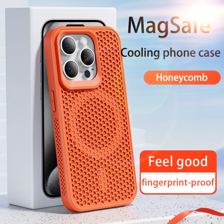 For iPhone 14 Pro Max MagSafe Magnetic Heat Dissipation Phone Case(Orange) - iPhone 14 Pro Max Cases by buy2fix | Online Shopping UK | buy2fix