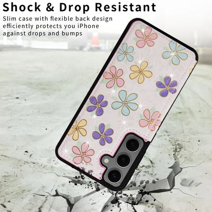 For Samsung Galaxy S25+ 5G Printed Double Buckle RFID Anti-theft Phone Case(Blossoming Flowers) - Galaxy S25+ 5G Cases by buy2fix | Online Shopping UK | buy2fix