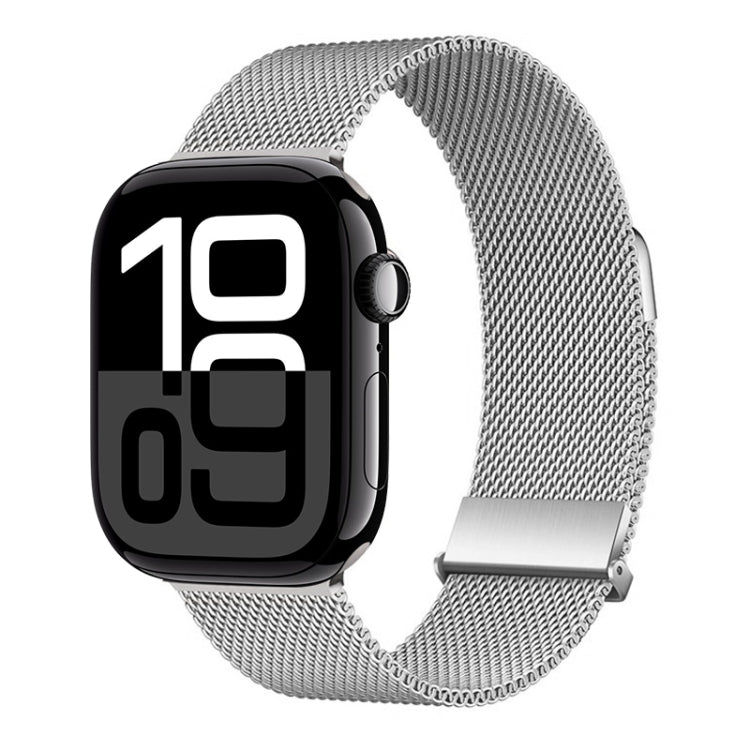 For Apple Watch Series 10 42mm ZGA Milanese Magnetic Metal Watch Band(Silver) - Watch Bands by ZGA | Online Shopping UK | buy2fix