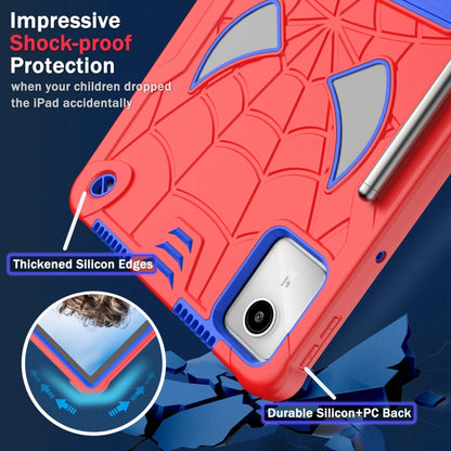 For Lenovo Tab M11/ Xiaoxin Pad 11 2024 Fold-Holder Spider Silicone Hybrid PC Tablet Case(Red Blue) - Lenovo by buy2fix | Online Shopping UK | buy2fix