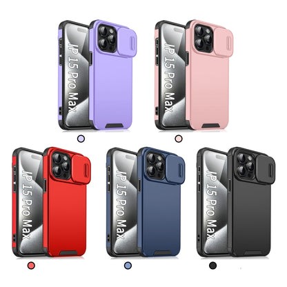 For iPhone 16 Pro Sliding Camshield TPU + PC Phone Case(Red) - iPhone 16 Pro Cases by buy2fix | Online Shopping UK | buy2fix