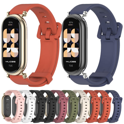 For Xiaomi Mi Band 8 / 9 / 9 NFC Mijobs GT4 Silicone Breathable Watch Band(Orange Black) - Watch Bands by MIJOBS | Online Shopping UK | buy2fix