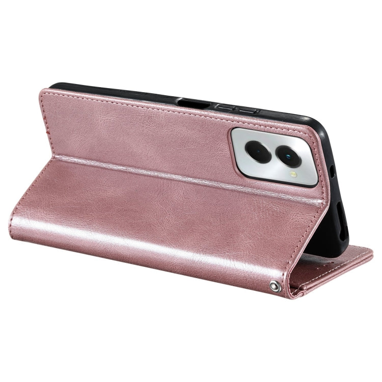 For Motorola Moto G Power 2024 Simple 6-Card Wallet Leather Phone Case(Rose Gold) - Motorola Cases by buy2fix | Online Shopping UK | buy2fix