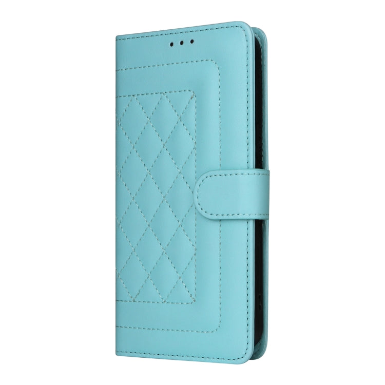 For Realme C67 4G Diamond Lattice Leather Flip Phone Case(Mint Green) - C67 Cases by buy2fix | Online Shopping UK | buy2fix