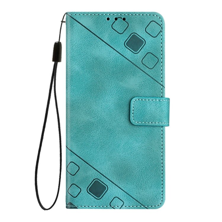 For OnePlus 12 5G Global Skin-feel Embossed Leather Phone Case(Green) - OnePlus Cases by buy2fix | Online Shopping UK | buy2fix