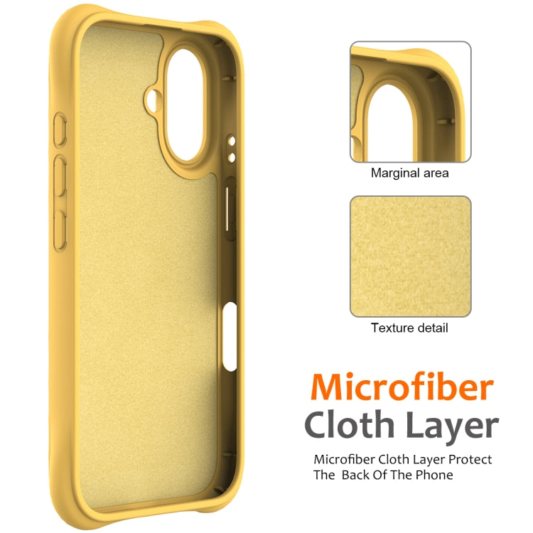 For iPhone 16 Plus Wave Texture MagSafe Magnetic Liquid Silicone Phone Case(Yellow) - iPhone 16 Plus Cases by buy2fix | Online Shopping UK | buy2fix