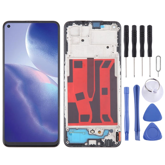 For OPPO Reno5 Z Original AMOLED LCD Screen Digitizer Full Assembly with Frame - LCD Screen by buy2fix | Online Shopping UK | buy2fix