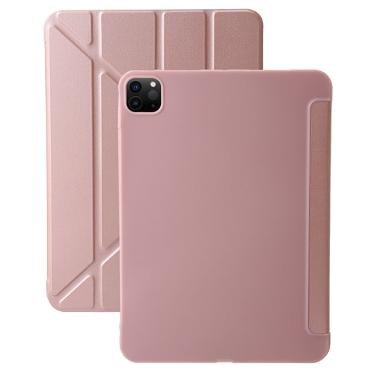 For iPad Pro 11 2024 TPU Deformation Flip Leather Tablet Case with Holder(Rose Gold) - iPad Pro 11 2024 Cases by buy2fix | Online Shopping UK | buy2fix