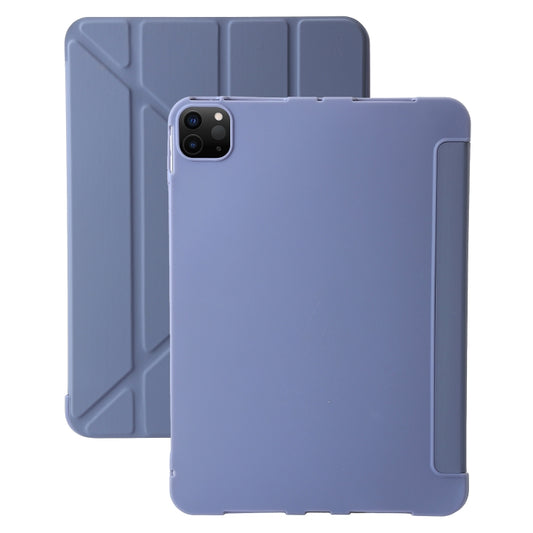 For iPad Pro 13 2024 TPU Deformation Flip Leather Tablet Case with Holder(Purple) - iPad Pro 13 2024 Cases by buy2fix | Online Shopping UK | buy2fix