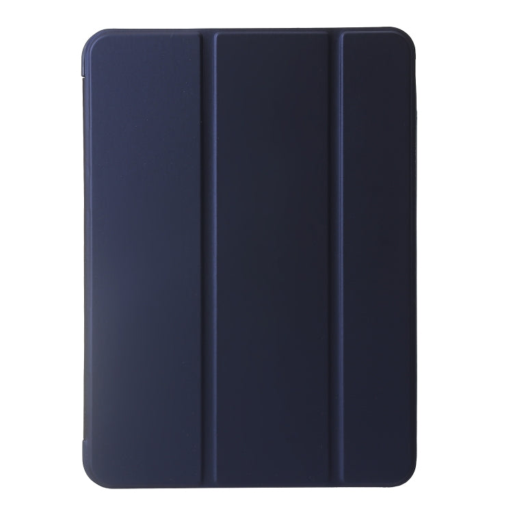 For iPad Pro 13 2024 Three-fold Holder Flip Tablet Leather Case(Dark Blue) - iPad Pro 13 2024 Cases by buy2fix | Online Shopping UK | buy2fix